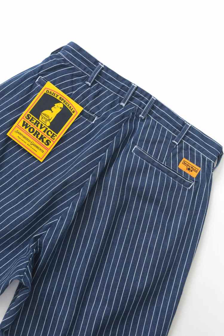 Pantalón corto Pinstripe denim