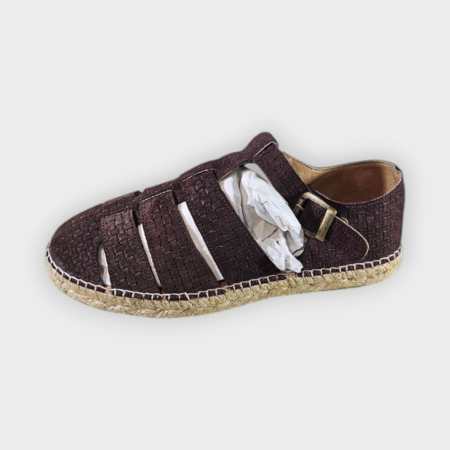 Harry's 1982 – Alpargata Cangrejera Piel Trenzada Marrón
