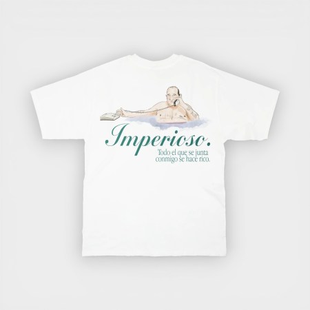 Canallita - Camiseta Oversize Imperioso Old Money White