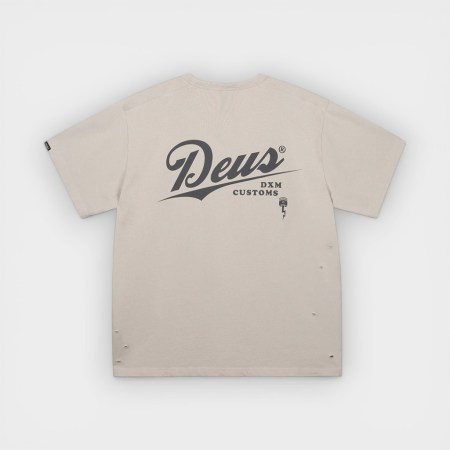 Deus Ex Machina - Camiseta Damaged Dyed Tee Beige