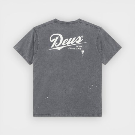 Deus Ex Machina - Camiseta Damaged Dyed Tee Charcoal