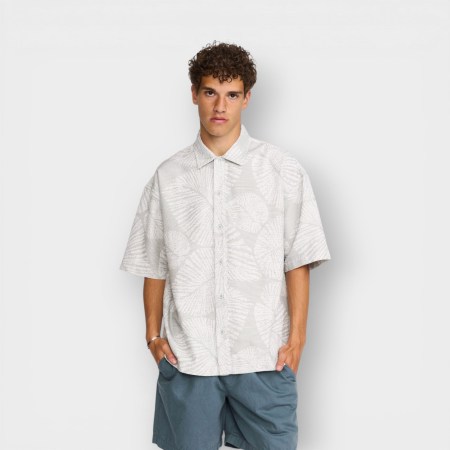 Revolution - Camisa 3240 Oversize Short Sleeved Shirt Grey