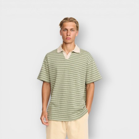 Revolution - Polo 3230 Jacquard Polo Shirt Light Green
