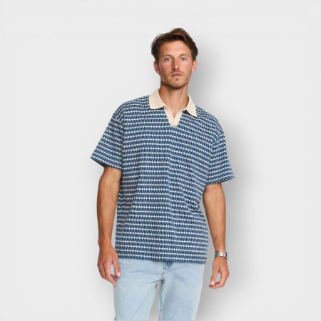 Revolution - Polo 3230 Jacquard Polo Shirt Navy