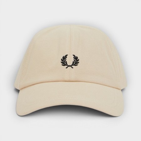 Fred Perry - Gorra Pique Classic Cap Avena Negro