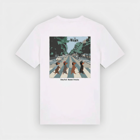 Blueblue Chihuahua - Camiseta algodón orgánico Abbey road white