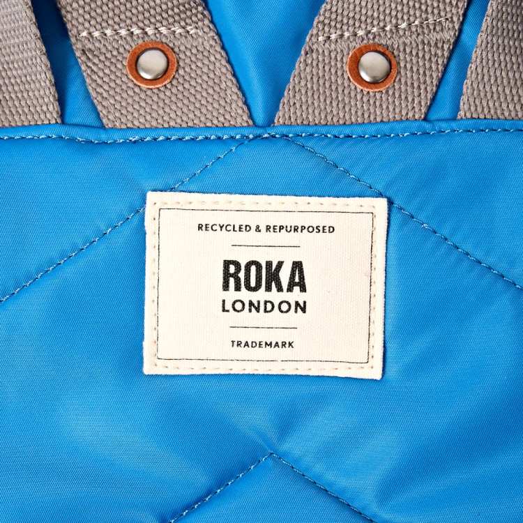 mochila Canfield B roll top Malibu blue nylon de Roka London