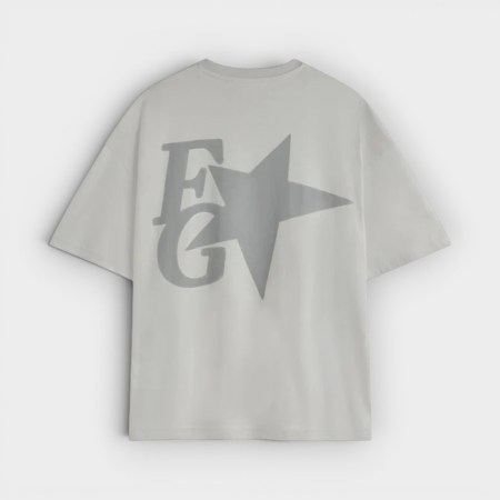 Fake Gods - Camiseta Star Boxy Tee Light Grey