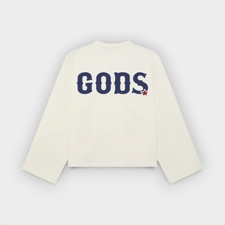 Fake Gods - Camiseta Manga Larga Beanywood Longsleeve Cream
