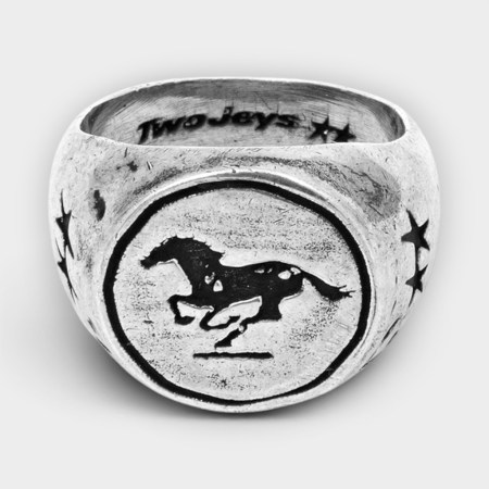 Twojeys - Anillo Sello Galloping Silver