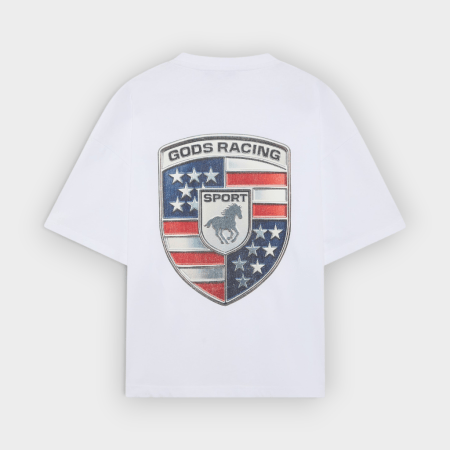 Fake Gods - Camiseta Gods Racing Tee White