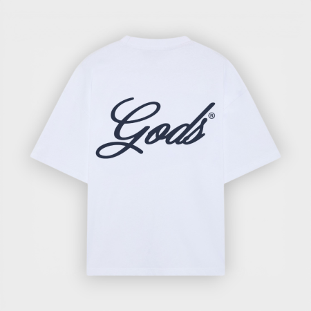 Fake Gods - Camiseta Script Boxy Tee White