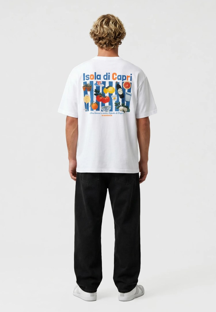 On Vacation – Camiseta Taste of Capri White – foto 3