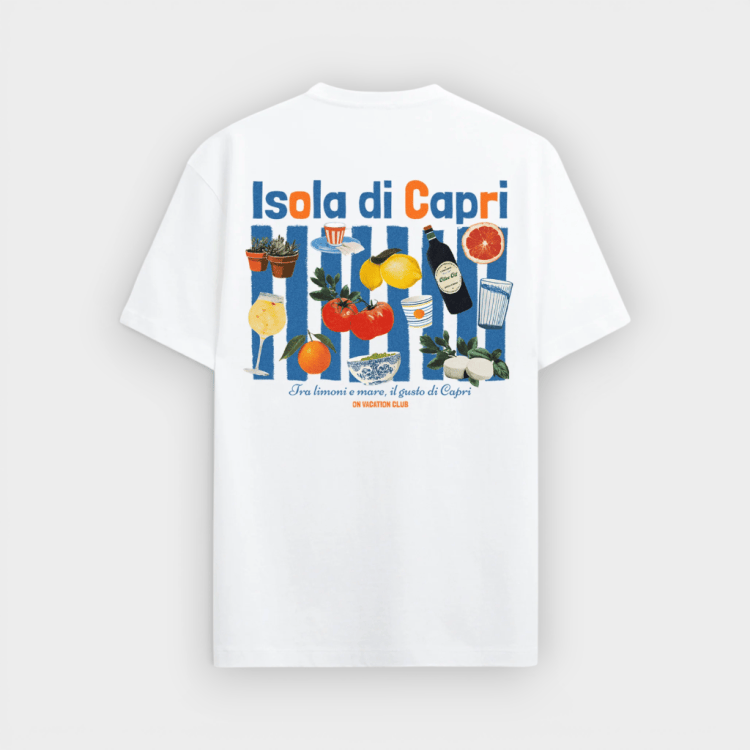 On Vacation – Camiseta Taste of Capri White