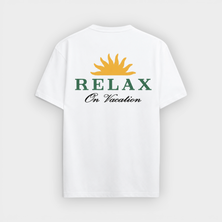 On Vacation - Camiseta Relax White