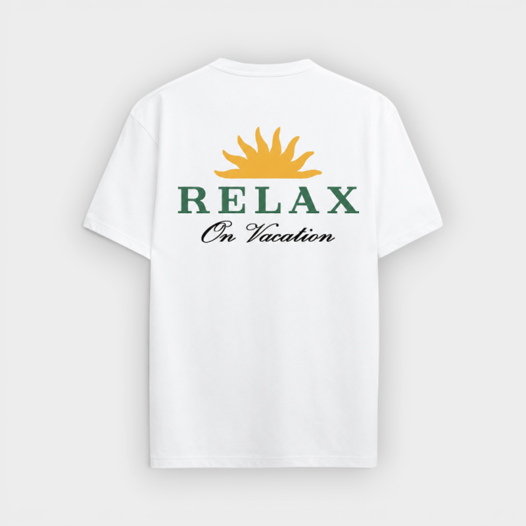 On Vacation – Camiseta Relax White