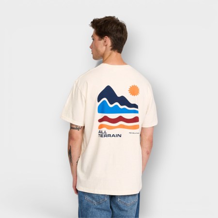Revolution - Camiseta 1459 TER Printed T-Shirt Off White Melange