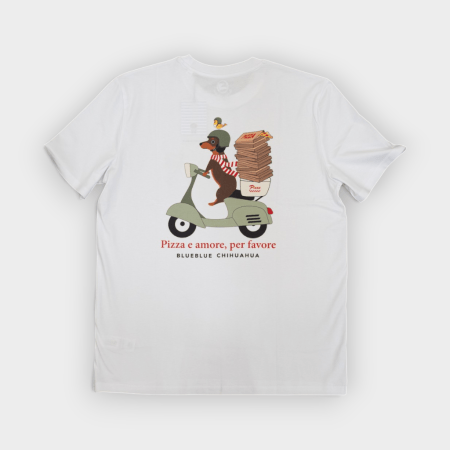 Blueblue Chihuahua - Camiseta Pizza Amore