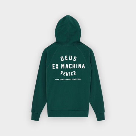 Deus Ex Machina - Sudadera con Capucha Venice Address Racing Green