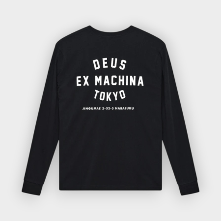 Deus Ex Machina - Camiseta de Manga Larga Harajuku Sign Black