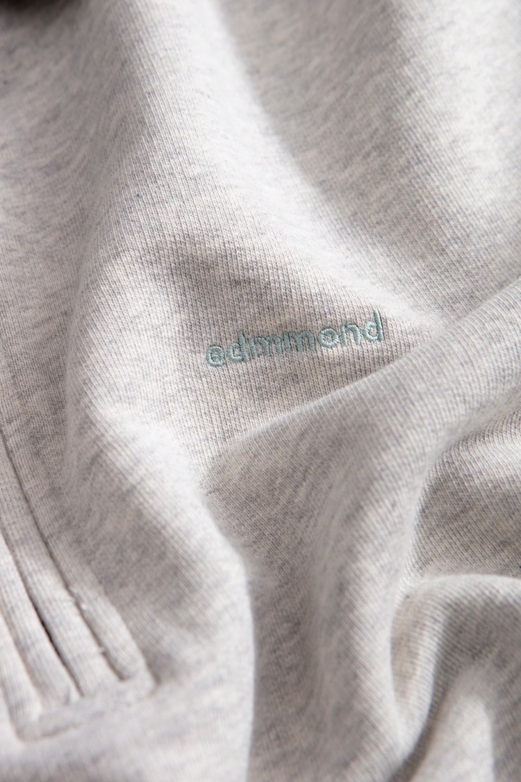 Edmmond Studios – Polo Mini Logo Zip Polo Plain Grey Melange – foto 2