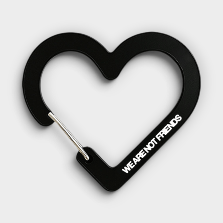 We Are Not Friends - Llavero Mosquetón Carabiner Heart Black