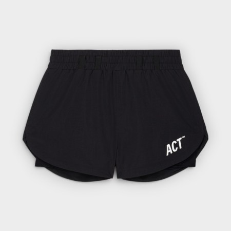 ACT Running – Shorts 2 en 1 ShellLight Mujer Black