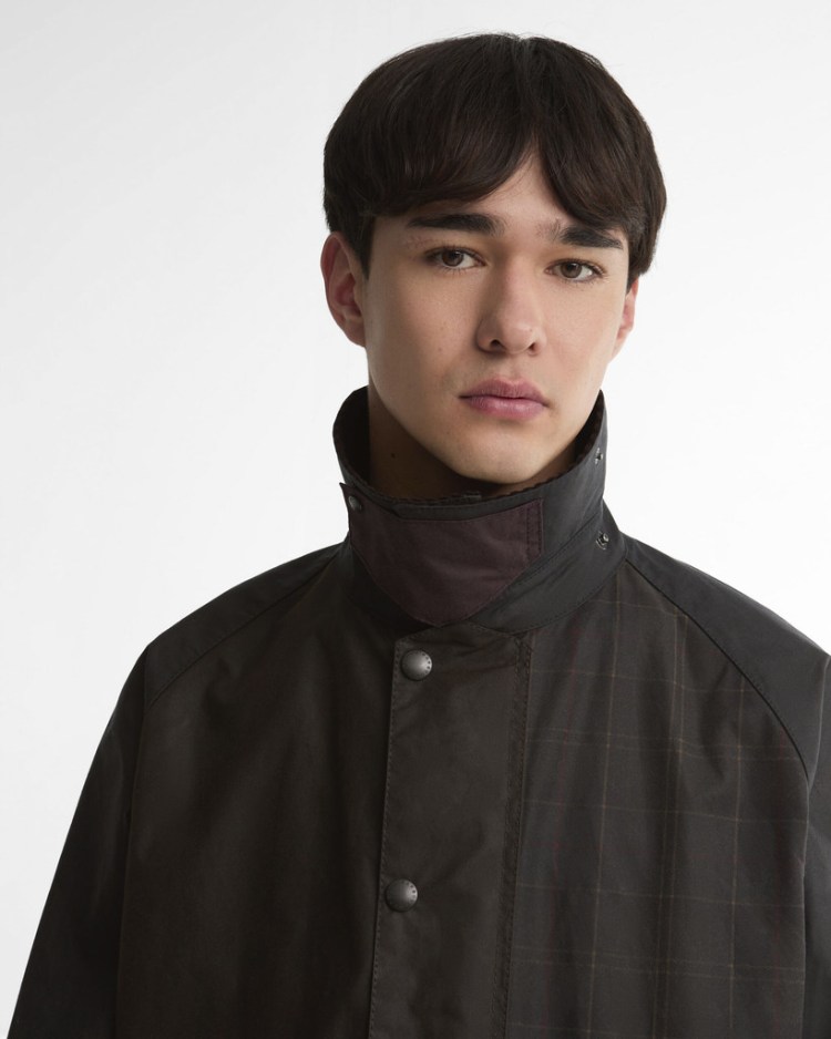Barbour – Chaqueta Encerada Patchwork Transport Tartan Multi – foto 4
