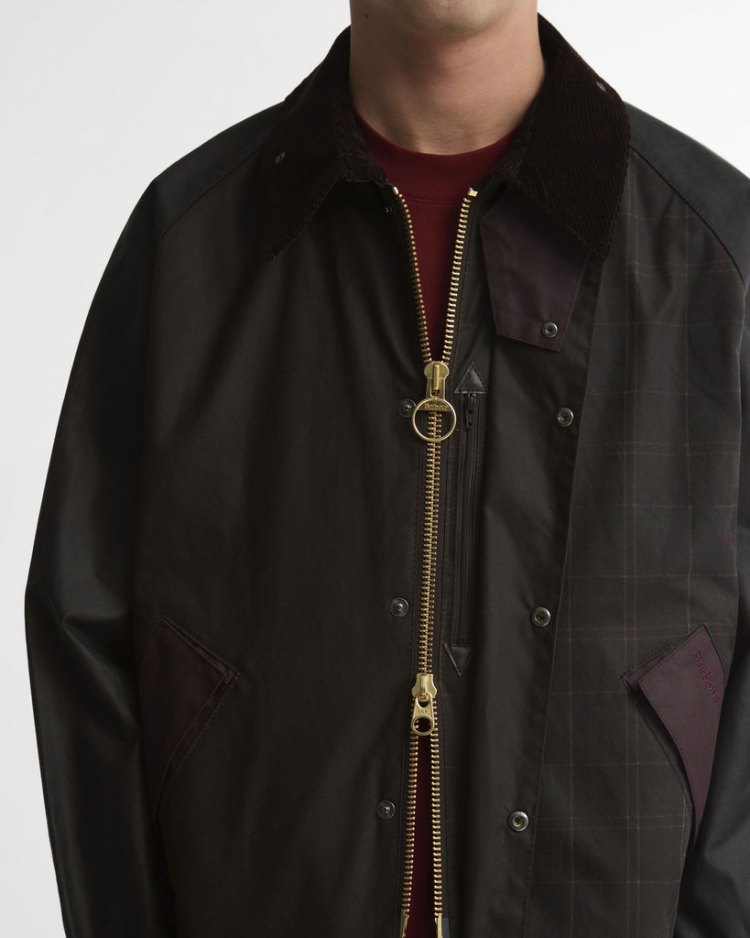 Barbour – Chaqueta Encerada Patchwork Transport Tartan Multi – foto 5