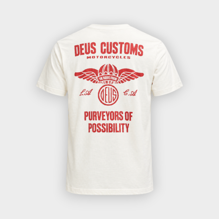 Deus Ex Machina – Camiseta Cutaway Tee Vintage White