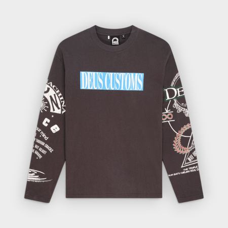 Deus Ex Machina – Camiseta de Manga Larga Sundance LS Tee Anthracite Grey