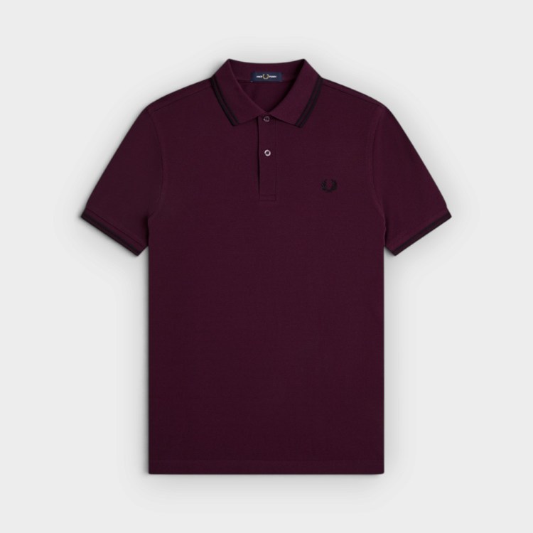 Fred Perry – Polo M3600 Twin Tipped Ciruela Negro