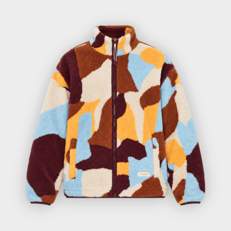 Revolution – Chaqueta 7026 Printed Teddy Jacket Brown