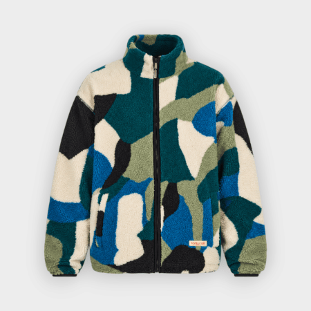 Revolution – Chaqueta 7026 Printed Teddy Jacket Green