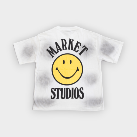 Market Studios - Camiseta Smiley Market Studios Washed White