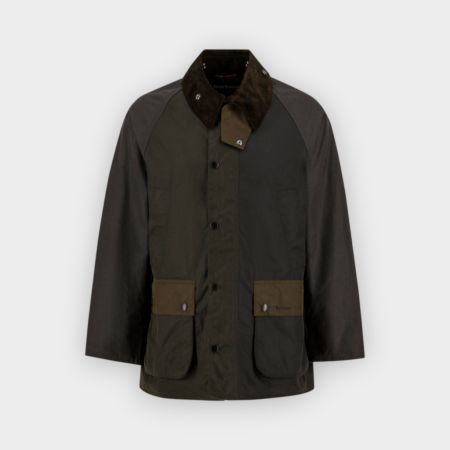 Barbour – Chaqueta Encerada Patchwork OS Bedale Sage Multi