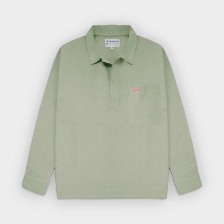 Old's Camisa de Lino Ibiza Verde – delantera
