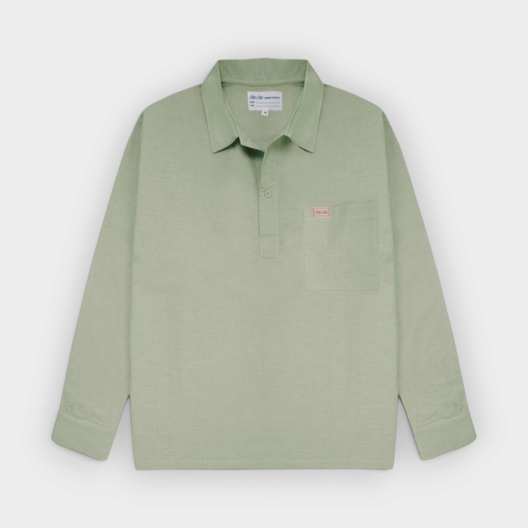 Old's Camisa de Lino Ibiza Verde – delantera