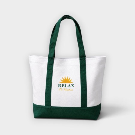 On Vacation Bolsa de tela Time2Relax Dark Green, vista frontal