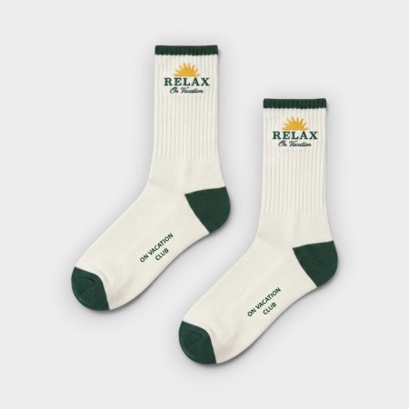 On Vacation Calcetines Time2Relax White, vista frontal