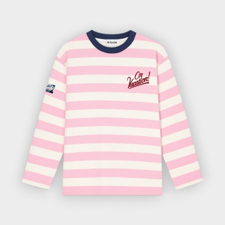 On Vacation Camiseta de manga larga Elba Striped Pink, vista frontal