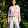 On Vacation Camiseta de manga larga Elba Striped Pink, vista con modelo
