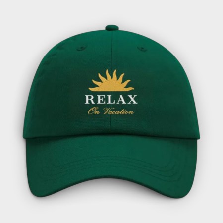 On Vacation Gorra Time2Relax Dark Green, vista frontal