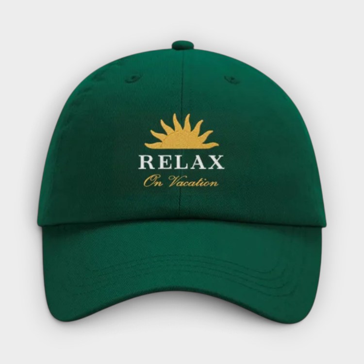 On Vacation Gorra Time2Relax Dark Green, vista frontal