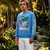 On Vacation Sudadera Merano Skiing Light Blue, vista con modelo