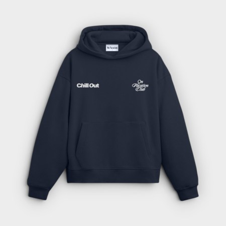 Sudadera con capucha On Vacation Chill Out Dark Blue, vista frontal