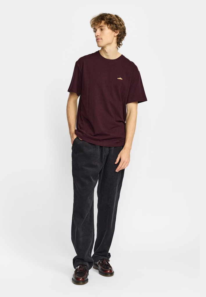Revolution Camiseta 1461 SKI Application T-Shirt Burgundy, foto 4