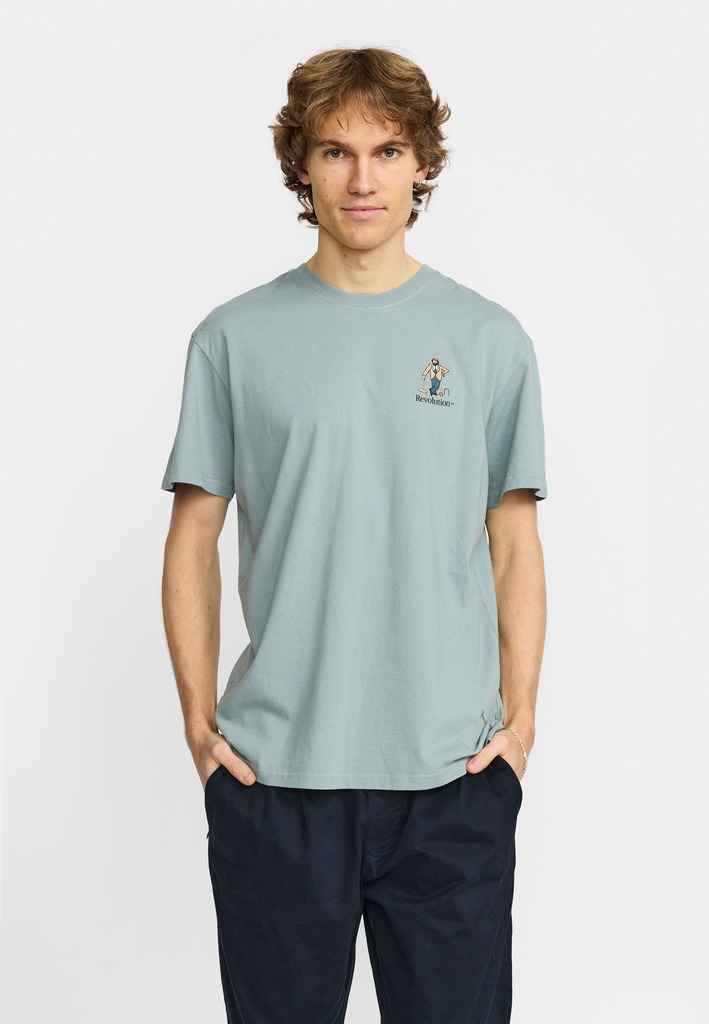 Revolution Camiseta 1463 CRO Application T-Shirt Dustblue, foto 2