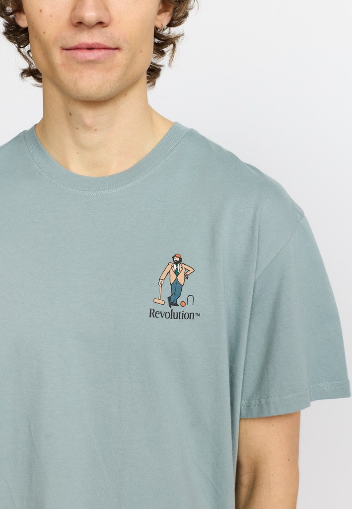 Revolution Camiseta 1463 CRO Application T-Shirt Dustblue, foto 4
