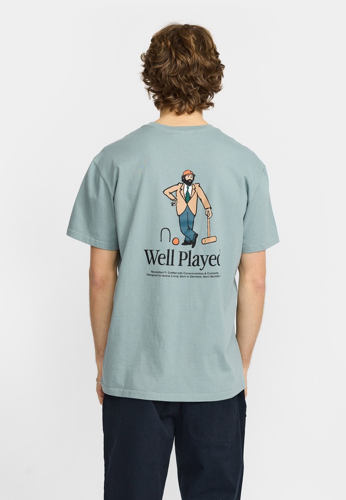 Revolution Camiseta 1463 CRO Application T-Shirt Dustblue, foto 6